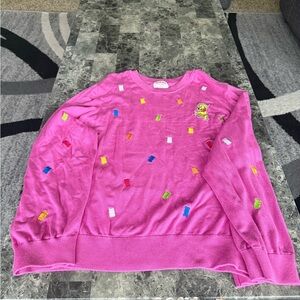 Youth Pink Haribo embroidered Gummy Bears Sweater size Youth XXL